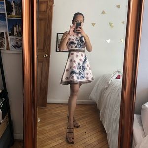 Embroidered Brocade Dress